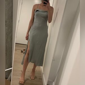 Astr the label satin midi dress